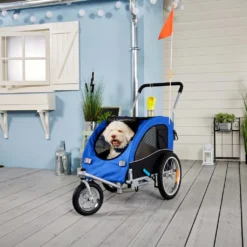 WebaVita 2in1 Hunde-Buggy Und Fahrradanhänger Haustiere Blau Mit Jogger-Funktion Mit Universalkupplung -Globbervi Verkaufe 6acd54c3f320eb2e6e4b71811447c6ff