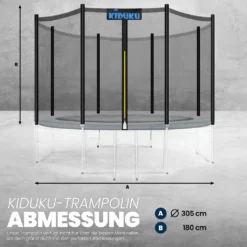 KIDUKU Trampolin Ersatznetz Ø 305 Cm - 6 Stangen Sicherheitsnetz Trampolinersatznetz -Globbervi Verkaufe 6b7d9e4ddf339d8783b51606704ea8f9