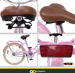 Actionbikes Kinderfahrrad Retrostar 24 Zoll - Kinder Fahrrad - Rosa - Retro - Kinderrad - Mädchen - Kettenschutz - Bike - Jugend Fahrrad - Fahrradständer - Gepäckträger - V-Brake-Bremsen -Globbervi Verkaufe 6c146652d7135aba5790fb7644cc2e2f