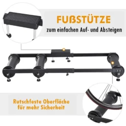 HOMCOM Roller Trainer Rollentrainer Heimtrainer Indoor-Training Schwarz L(82-130) X B49 X H16 Cm -Globbervi Verkaufe 6d2e0fcca84591411dba39fd96414619