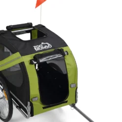 Zoomundo Hundeanhänger Fahrradanhänger Für Hunde - In Grün/Schwarz - Silver Frame -Globbervi Verkaufe 6d74bd98582429d190082641ec72c70f