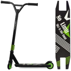 LOCCUS Stunt Scooter Cityroller Kickscooter Kinderroller Trick Roller Tretroller Funscooter In Grün-Schwarz ABEC9