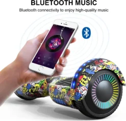 GeekMe Hoverboard Mit Sitz, 6.5 Zoll Hoverboards Mit Hoverkart,Go-Kart Mit Selbstausgleichender Elektroroller, Hoverboard Kinder Mit Bluetooth-Lautsprecher,LED,Geschenk Für Kinder Erwachsene -Globbervi Verkaufe 6e32c42c22c20fb4b6334bd481aa2709