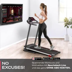 Sportstech F10 Laufband Mit Smartphone App Steuerung, Pulsgurt Inklusive, Selbstschmiersystem, Bluetooth, 1PS, 10 KM/H, Für Geh- Und Lauftraining Mit 13 Programmen – Kompakt Klappbar Verstaubar, Hydraulik-Unterstützung Beim Absenken -Globbervi Verkaufe 6e5f9957f6e2f3d746df553d7cffd5ec