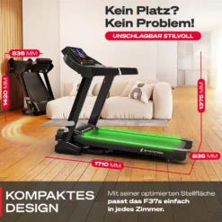 Sportstech F37s Profi Laufband Deutsche Qualitätsmarke- Selbstschmiersystem,APP Kinomap, 7PS Bis 20 Km/h. Bluetooth MP3, HRC-Klappbar, Große Lauffläche, Pulsgurt Im Wert Von 49,9EUR, Bis 150kg -Globbervi Verkaufe 6f106601b339534b0ea2f0d39c5efe39