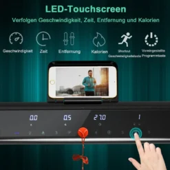 COSTWAY Elektrisches Laufband Mit 2 Modi, 12 Programmen, LED-Touchscreen, 1-10 Km/h, Klappbar Und Rollbar, Handy-/iPadhalterung, Bis 90 Kg Belastbar, Fitnessgerät Zum Laufen, Gehen Und Joggen -Globbervi Verkaufe 6f2402a318e105bbdba3de6a5ab3964a
