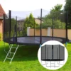 Trampolin Mit Sicherheitsnetz 305 Cm 6 Pfosten Sprungmatte Federabdeckung Trampolinleiter