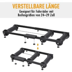 HOMCOM Roller Trainer Rollentrainer Heimtrainer Indoor-Training Schwarz L(82-130) X B49 X H16 Cm -Globbervi Verkaufe 6f802a743be3d33d174aed8d9a3bf41f