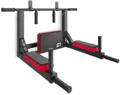 Hop-Sport 2in1 Kraftstation HS-1007K – Dip-Station Mit Klimmzugstange Zur Wandmontage – Pull Up Bar Mit Rutschfesten Griffen