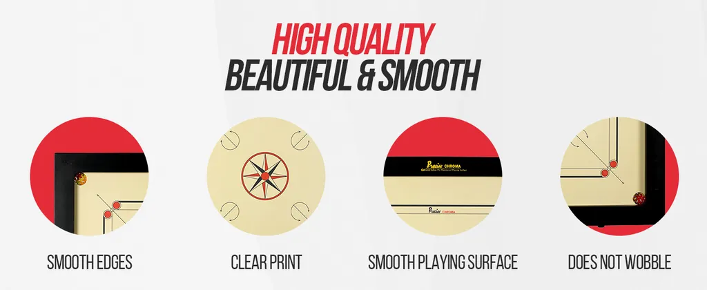 Precise Super Satin 82 X 82 Cm – 8 Kg – 6 Mm – Carrom Board – Komplett Mit Striker Powder Discs – Hergestellt In Indien Spitzenqualität 7 Precise Super Satin 82 X 82 Cm – 8 Kg – 6 Mm – Carrom Board – Komplett Mit Striker Powder Discs – Hergestellt In Indien Spitzenqualität – Bild 7