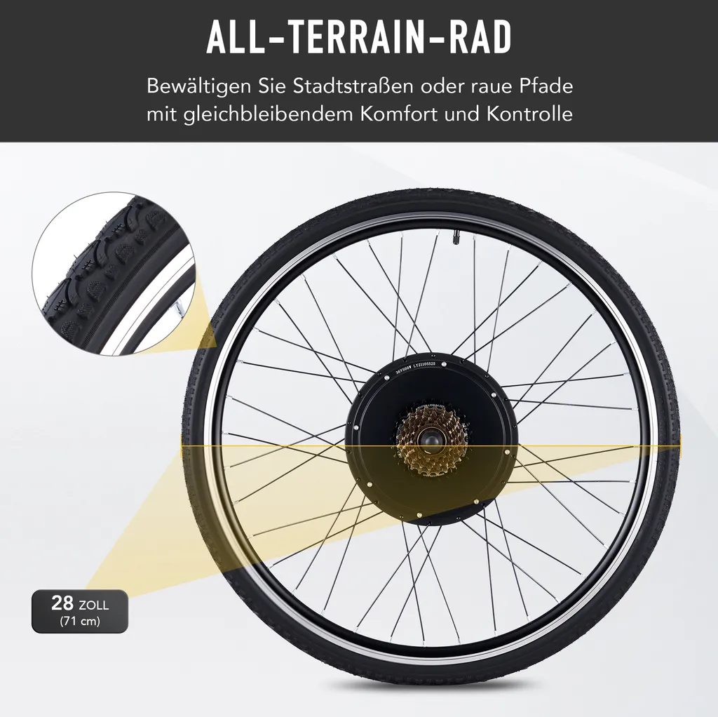 Viribus® 28 Zoll LCD Hinterrad Elektro-Fahrrad Kit Ebike Umbausatz E-bike 5 Viribus® 28 Zoll LCD Hinterrad Elektro-Fahrrad Kit Ebike Umbausatz E-bike – Bild 5