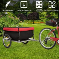 COSTWAY Fahrradanhaenger, Gepaeckanhaenger Klappbar, Lastenanhaenger 40 Cm Raeder Handwagen Bis 40 Kg Tragkraft 6 COSTWAY Fahrradanhaenger, Gepaeckanhaenger Klappbar, Lastenanhaenger 40 Cm Raeder Handwagen Bis 40 Kg Tragkraft -Globbervi Verkaufe 7287aab90e98f438399f9d339957e813