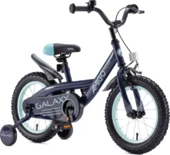 12 Zoll Kinderfahrrad BMX Fahrrad Für Jungen Und Mädchen Stützrädern Galaxy Blau