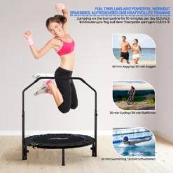 Physionics® Fitness Trampolin - Ø 101 Cm, Höhenverstellbarer Haltegriff, Bis 150 Kg, Klappbar - Mini-Trampolin, Aerobic Trampolin Für Erwachsene Und Kinder, Indoor, Jumper, Rebounder 22 Physionics® Fitness Trampolin - Ø 101 Cm, Höhenverstellbarer Haltegriff, Bis 150 Kg, Klappbar - Mini-Trampolin, Aerobic Trampolin Für Erwachsene Und Kinder, Indoor, Jumper, Rebounder -Globbervi Verkaufe 72cbce0136f2298e0bc9d4d2dba41cdc