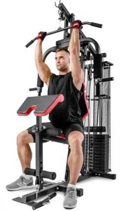 Hop-Sport HS-1044K Kraftstation Für Zuhause - Fitnessstation + 66 Kg Gewichte, Multigym Fitnesscenter Mit Seilzug, Butterfly Und Latzug -Globbervi Verkaufe 72ef4bd65b0241ceecec752423a666f1