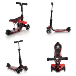 Lorelli Kinderroller Laufrad 2 In 1 Smart PolyurethanRäder Leuchten Klappbar Verstellbar Rot/schwarz -Globbervi Verkaufe 736003c41efaa6a8dd0f576b35407fcd