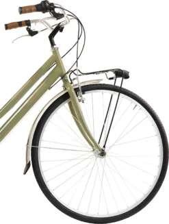 Via Veneto By Canellini Fahrrad Citybike Frau Stahl Mit Seitentaschen - Olivgrün 46 -Globbervi Verkaufe 7360074d11390da09efcd26f1125cb08
