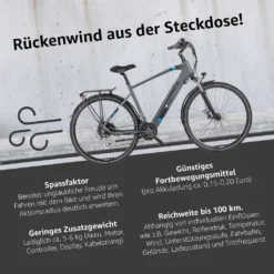 Telefunken XC941 Trekking Herren E-Bike, 24 Gang Shimano Kettenschaltung, Granit -Globbervi Verkaufe 7664499771cfda4761739b4e829e671f