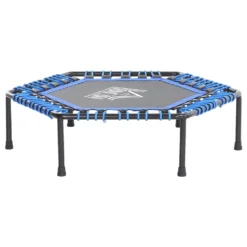 HOMCOM Fitness-Trampolin, Trampolin Für Joga, Gartentrampolin, Stahl+PP, Blau, 101 X 101 X 33 Cm -Globbervi Verkaufe 7792e536009182c3bccf0a2c618cbeeb