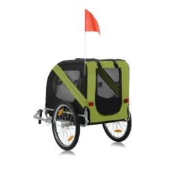 Zoomundo Hundeanhänger Fahrradanhänger Für Hunde - In Grün/Schwarz - Silver Frame -Globbervi Verkaufe 78d484631c1f73402c605854b7450bf5