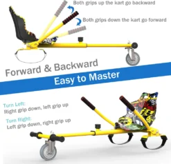 Hoverkart Kompatibel Mit 6,5 Zoll 8,5zoll Und 10 Zoll Hoverboards Schwarz, Sitzscooter Gokart, Hovergokart, Hovercart, Sitz Für Self Balancing Scooter -Globbervi Verkaufe 7a7013fddbc894f4adab0972c0fdce3c