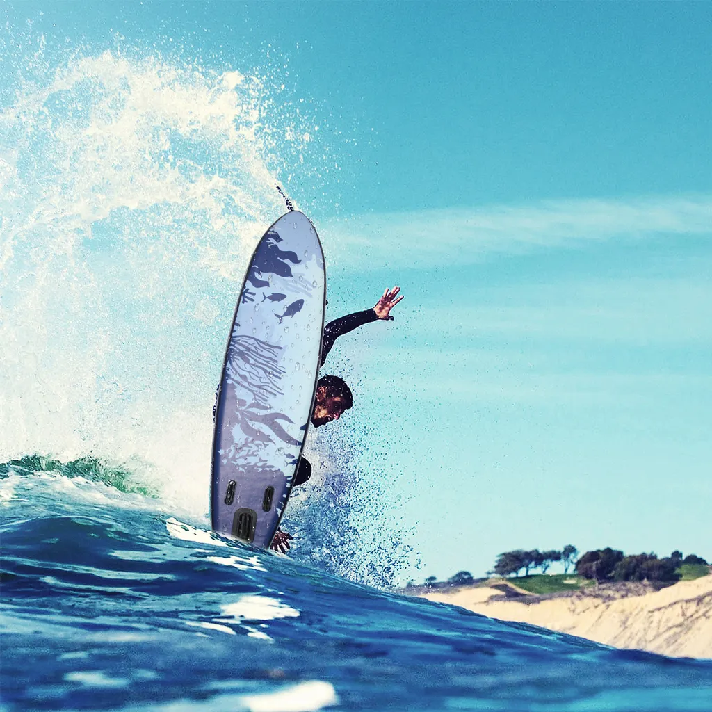 Wolketon 330cm Surfbretter Surfboard Aufblasbares SUP Board Kajak-Sitz Stand Up Paddle Fortgeschrittene Bis 180 Kg Tragkraft£¬330x76x15cm 2 Wolketon 330cm Surfbretter Surfboard Aufblasbares SUP Board Kajak-Sitz Stand Up Paddle Fortgeschrittene Bis 180 Kg Tragkraft£¬330x76x15cm – Bild 2