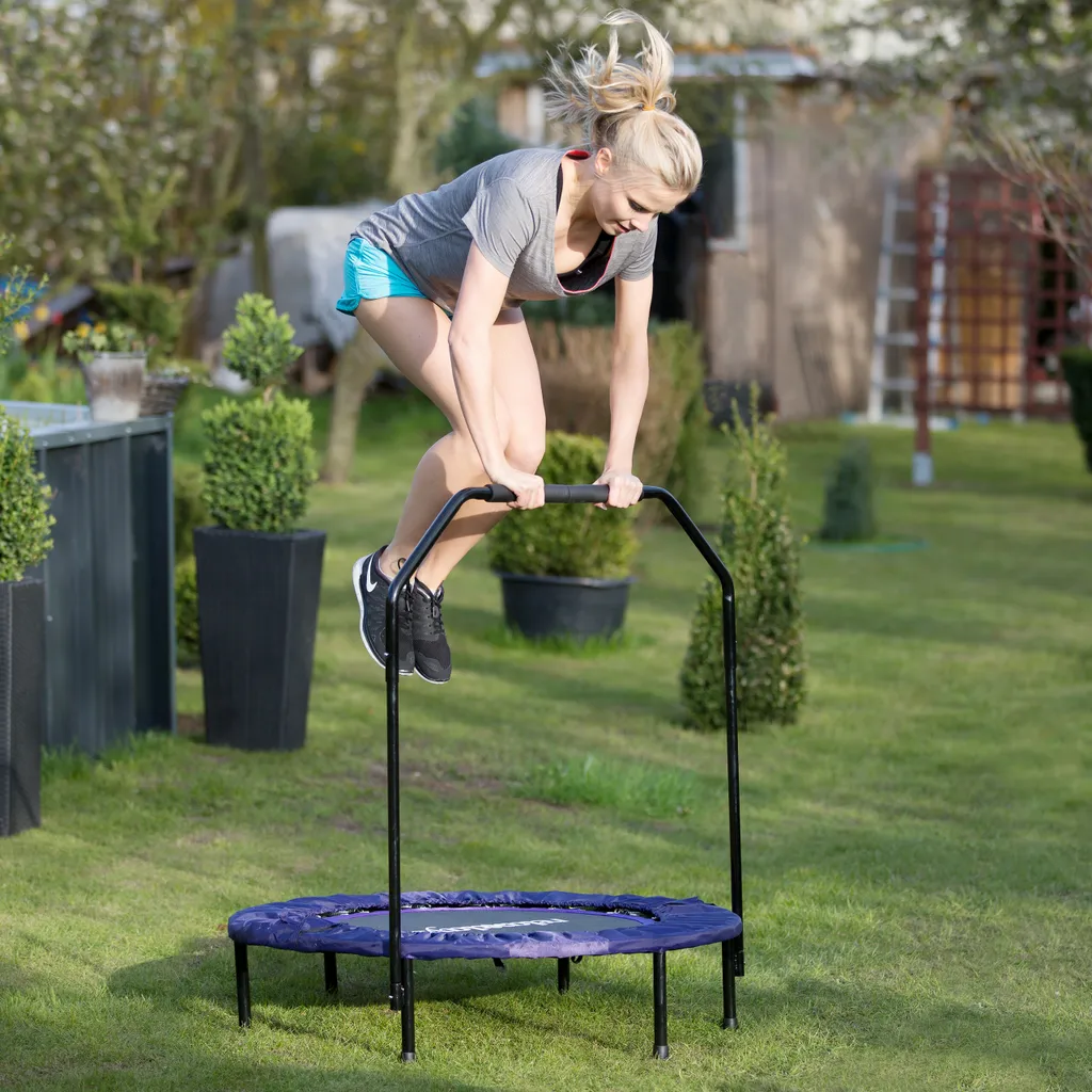 Relaxdays Trampolin Faltbar Mit Haltestange 2 Relaxdays Trampolin Faltbar Mit Haltestange – Bild 2