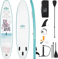 COSTWAY 320x76x15cm Stand Up Paddling Board SUP Board Aufblasbar Mit Sicherheitsleine Paddel Pumpe Center Finne