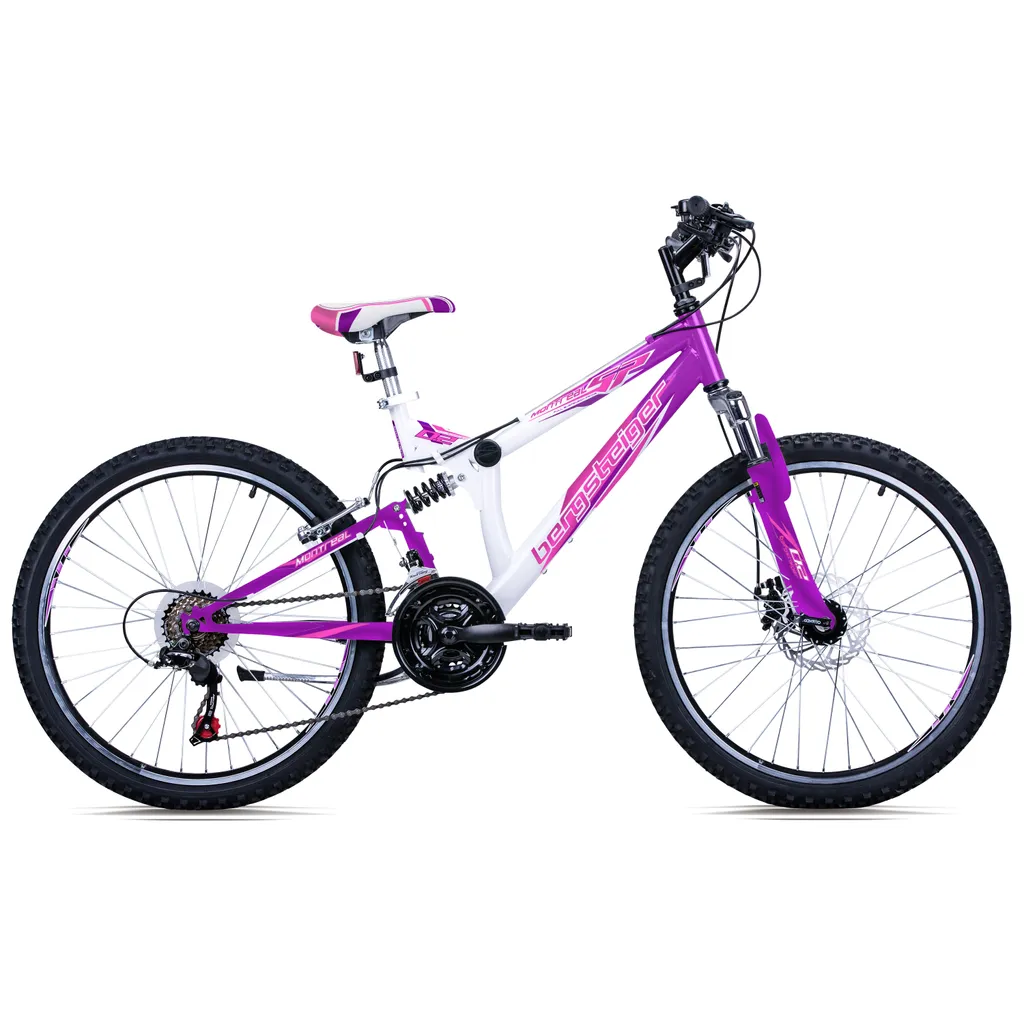 Bergsteiger Montreal 24 Zoll Kinderfahrrad, Geeignet Für 8, 9, 10, 11 Jahre, Shimano 18 Gang-Schaltung, Mountainbike Mit Vollfederung, Jungen-Fahrrad, Mädchen-Fahrrad 3 Bergsteiger Montreal 24 Zoll Kinderfahrrad, Geeignet Für 8, 9, 10, 11 Jahre, Shimano 18 Gang-Schaltung, Mountainbike Mit Vollfederung, Jungen-Fahrrad, Mädchen-Fahrrad – Bild 3