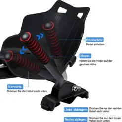 Karpal Hoverboard Sitz, Hoverboard Kart Aufsatz, Selbstausgleichender Roller Kompatibel Für 6,5 -10" Groessenverstellbar Fuer Kinder Und Erwachsene -Globbervi Verkaufe 7b119a055f1e32533a61b0610a8cd93f