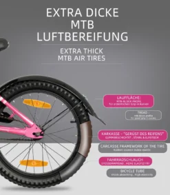 Prometheus Fahrradanhänger Kinder Trailerbike Fahrrad Tandemanhänger Nachläufer 18 Zoll Ab 5-10 Jahre Rosa Lila -Globbervi Verkaufe 7bd05687c0cdca7ca8f6a663c8d43a36