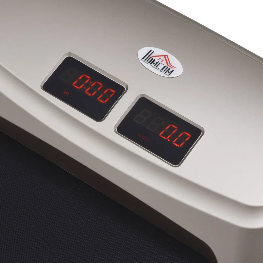 HOMCOM Elektrisches Laufband Mit LCD Display, Faltbares Fitnessgerät, 1-10 Km/h, Stahl, Schwarz, 70 X 128 X 116 Cm 8 HOMCOM Elektrisches Laufband Mit LCD Display, Faltbares Fitnessgerät, 1-10 Km/h, Stahl, Schwarz, 70 X 128 X 116 Cm – Bild 8