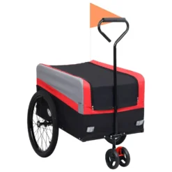 VidaXL 2-in-1 XXL Fahrradanhänger & Trolley Rot Grau Schwarz