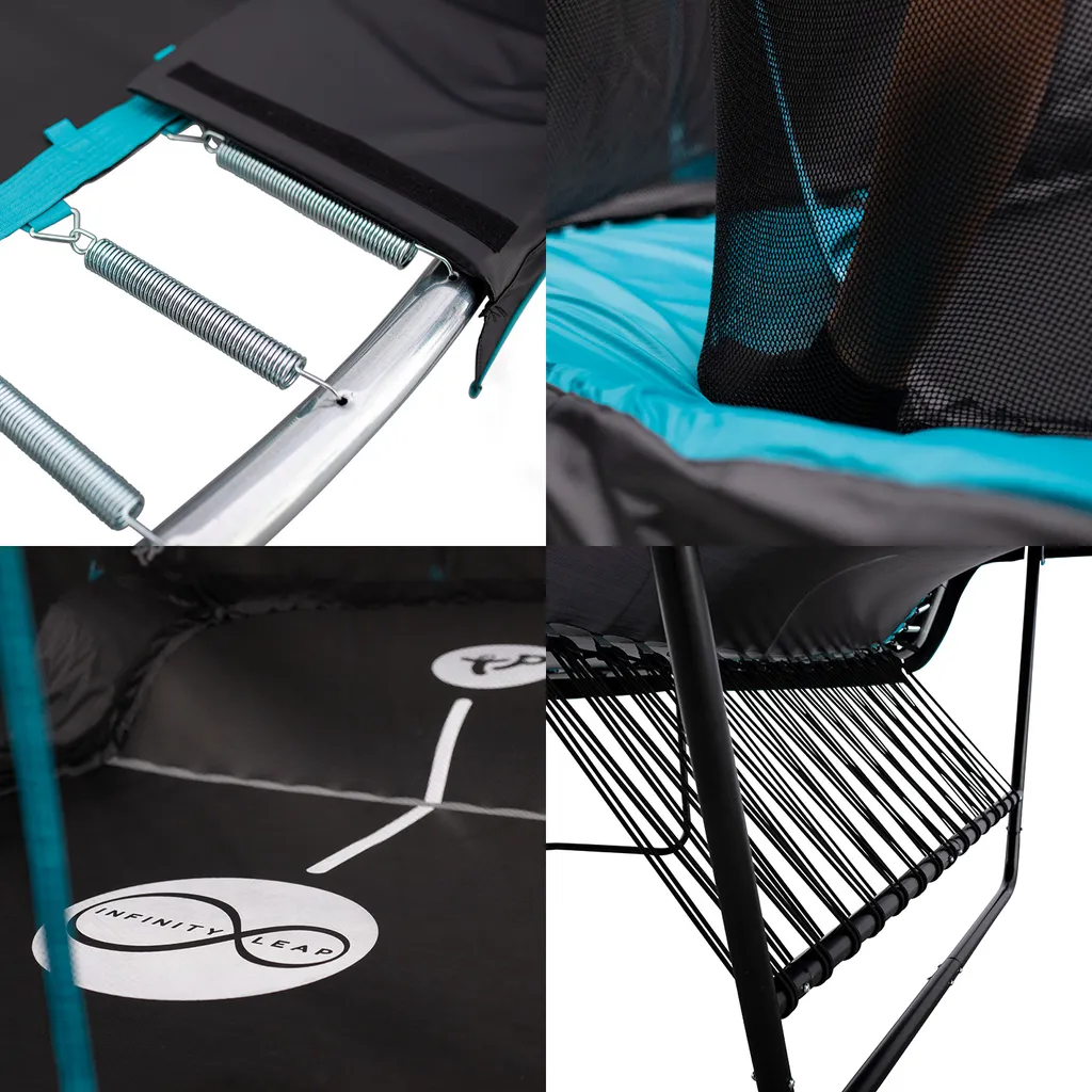 TP Toys Trampolin "Infinity" Mit Sicherheitsnetz Blau / Schwarz 447 X 292 X 320 Cm (L X B X H) 11 TP Toys Trampolin "Infinity" Mit Sicherheitsnetz Blau / Schwarz 447 X 292 X 320 Cm (L X B X H) – Bild 11