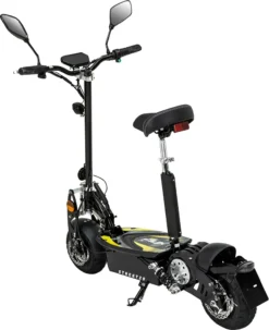 EFlux E-Scooter Street 20 - 500 W - 20 Km/h - E-Scooter Mit Straßenzulassung Klappbar - Keine Helmpflicht - 30 Km Reichweite - 36 Volt - 12 Ah Akku - Easy Fold Mechanismus - Mit Komfortablen Sitz Höhenverstellbar Und Abnehmbar - LED Scheinwerfer - EEC (COC) Zulassung Mit Versicherungskennzeichen Für Mofa Bis 25 Km/h - Scooter - Erwachsene - Elektroroller - Elektrischer Roller -Elektro - Roller - Elektroscooter - (Schwarz) -Globbervi Verkaufe 7d345179d5a5bc59ddfad77043ffef40