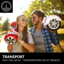 ROBWAY W1 Hoverboard Für Erwachsene & Kinder, 6.5 Zoll Self-Balance-Scooter, Bluetooth-App, 700 Watt Laserlight -Globbervi Verkaufe 7d36d69d7d1e842eaacb354c0a721a0a