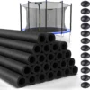 KINETIC SPORTS Stangenschutz 24er Set Für 12 Stangen Inkl. Netzkappen In Grau| Gesamtlänge Ca. 180 Cm | Innendurchmesser Ca. 28 Mm | Netzstangenpolster | Ersatzteil Für Gartentrampoline