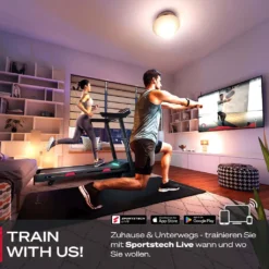 Sportstech F31 Profi Laufband – Deutsches Qualitätsunternehmen - Video Events & Multiplayer APP über LCD Monitor,Smartphone Kompatibel 4PS 16km/h –Ihr Heimtrainer Ist Klappbar Und Kompakt Verstaubar, Inlk. Pulsgurt -Globbervi Verkaufe 7dc83ef181345e25cbfa09d4d85d0813