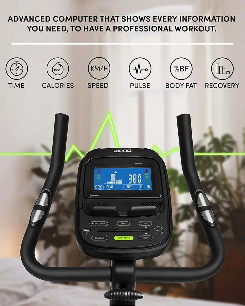 Zipro Erwachsene Magnetisches Fitnessbike Heimtrainer Flame Mit IConsole, Schwarz, One Size, Einheitsgröße 15 Zipro Erwachsene Magnetisches Fitnessbike Heimtrainer Flame Mit IConsole, Schwarz, One Size, Einheitsgröße – Bild 15