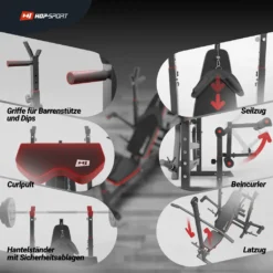 Hop-Sport Multifunktions Hantelbank HS-1075 Mit Latzugturm Kraftstation -Globbervi Verkaufe 7e406166150c21e9f04a5c311702f51e