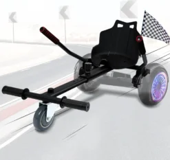Riossad Hoverboard Sitz, Hoverboard Kart Aufsatz, Selbstausgleichender Roller Kompatibel Von 6,5"bis 10" Groessenverstellbar Fuer Kinder Und Erwachsene