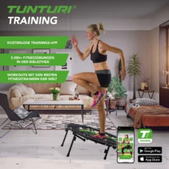 Tunturi Erwachsene Klappbares Fitness Trampolin Ø 104cm Mit Stange Und Randabdeckung / Jumping Fitness Trampolin / Rebounder -Globbervi Verkaufe 7e46e5d6704189f8dadd54dcfcb520de