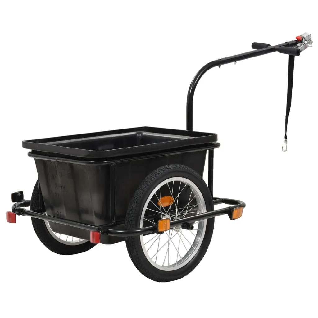 VidaXL Fahrrad-Lastenanhänger Schwarz 50 L 1 VidaXL Fahrrad-Lastenanhänger Schwarz 50 L
