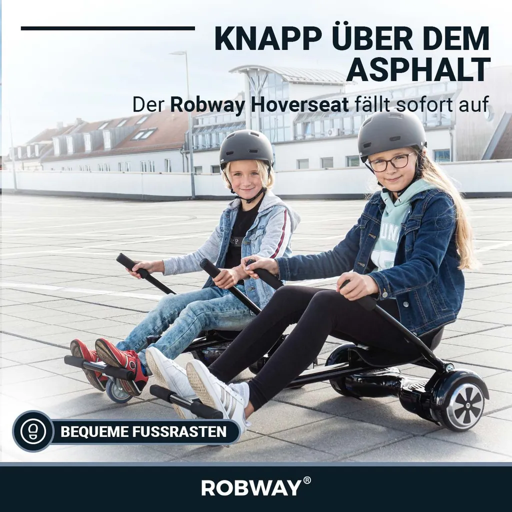 Robway Universal Hoverseat Hover Board Sitz E-Balance Speedkart Hoverkart (Schwarz) 5 Robway Universal Hoverseat Hover Board Sitz E-Balance Speedkart Hoverkart (Schwarz) – Bild 5