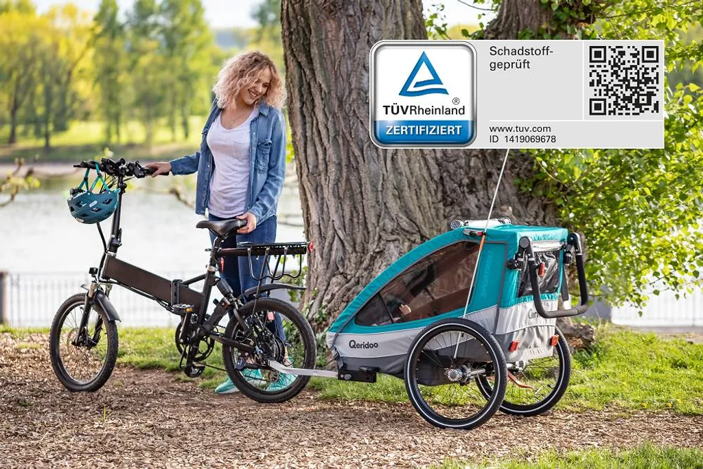 Qeridoo Sportrex1 Petrol Kinderanhänger 9 Qeridoo Sportrex1 Petrol Kinderanhänger – Bild 9
