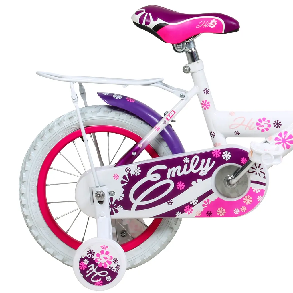 HI5FIVE Kinderfahrrad Emily Mit Rücktritt, Stützrädern Und Gepäckträger 14 Zoll 2 HI5FIVE Kinderfahrrad Emily Mit Rücktritt, Stützrädern Und Gepäckträger 14 Zoll – Bild 2