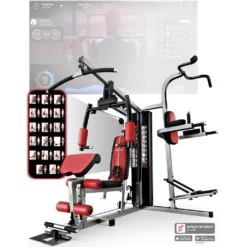Einzigartige 45in1 Premium Kraftstation HGX200 Für Unzählige Trainingsvarianten. Sportstech Multifunktions-Homegym Mit Stepper, Fitnessstation Aus Eva Material Für Zuhause- Robuste Konstruktion