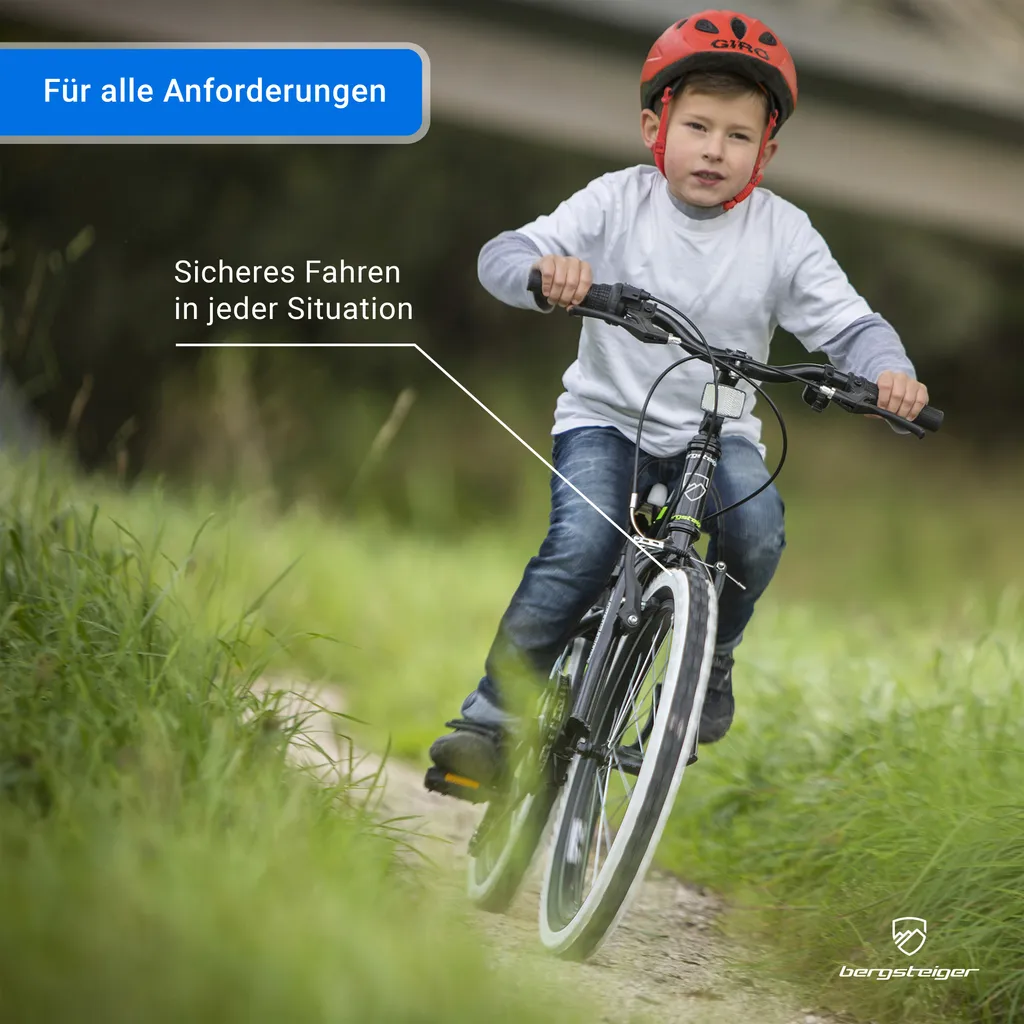 Bergsteiger Kansas 20 Zoll Kinderfahrrad, Geeignet Für 6, 7, 8, 9 Jahre, Shimano 6 Gang-Schaltung, Mountainbike Mit Weißwandbereifung, Jungen-Fahrrad, Mädchen-Fahrrad 2 Bergsteiger Kansas 20 Zoll Kinderfahrrad, Geeignet Für 6, 7, 8, 9 Jahre, Shimano 6 Gang-Schaltung, Mountainbike Mit Weißwandbereifung, Jungen-Fahrrad, Mädchen-Fahrrad – Bild 2