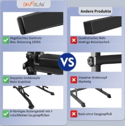 DH FitLife Power Tower Dip Station | Power Rack Mit Klimmzugstange, Dip Barren U. Rückentrainer | Kraftstation Kraftturm | Fitness Station | -Globbervi Verkaufe 813f558f5c6812de13120ea87e617fbe