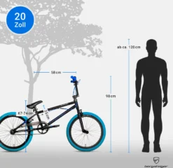 Bergsteiger Halifax 20 Zoll BMX, 360° Rotor-System, Freestyle, 2 Stahl Pegs, Kettenschutz, Freilauf -Globbervi Verkaufe 816bdc97b9577bb917b3714205d7e5b4